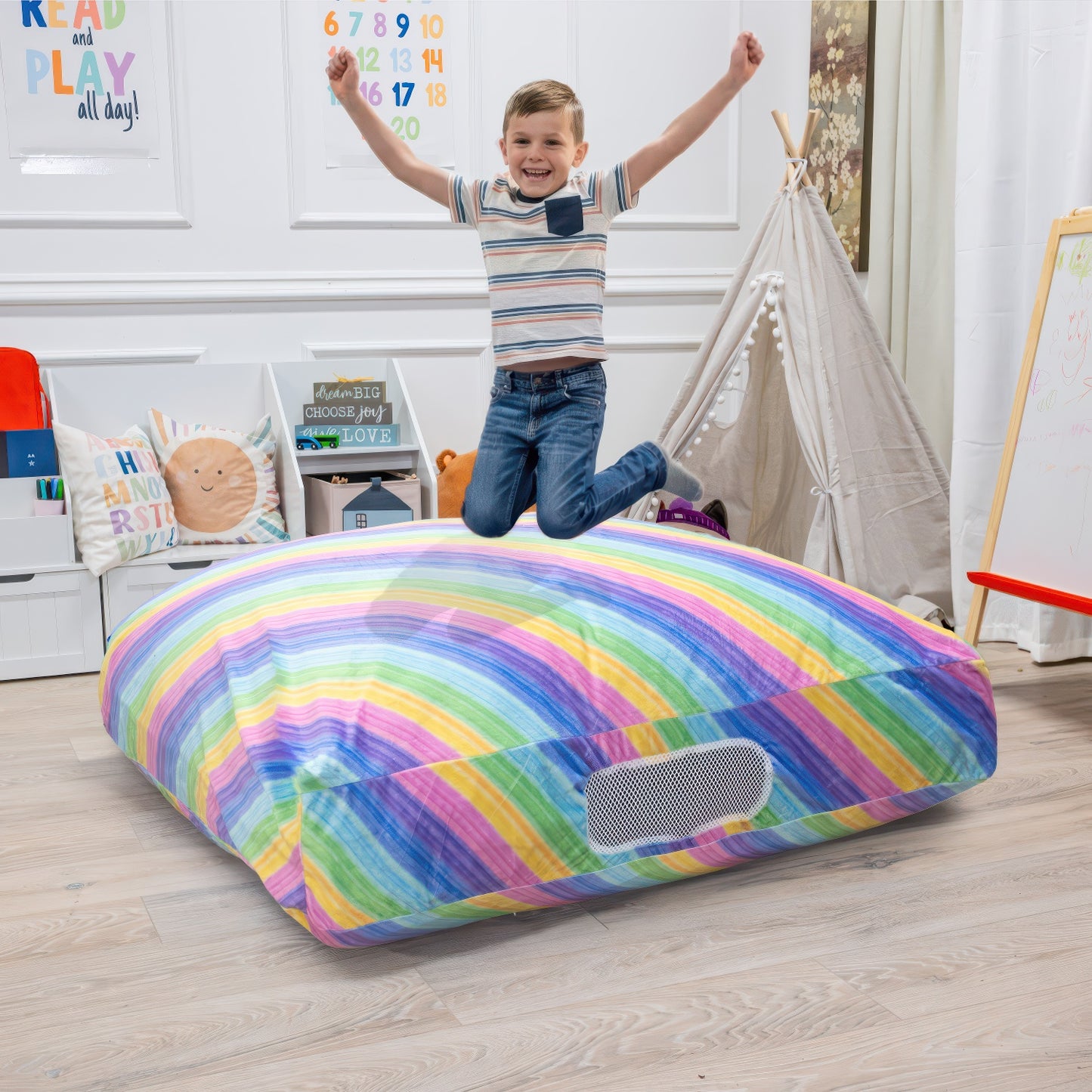Sensory Crash Pad with Foam Blocks for Autistic Kids, Soft & Washable Cover – Ideal for Kids & Adults to Jump, Play, Relax