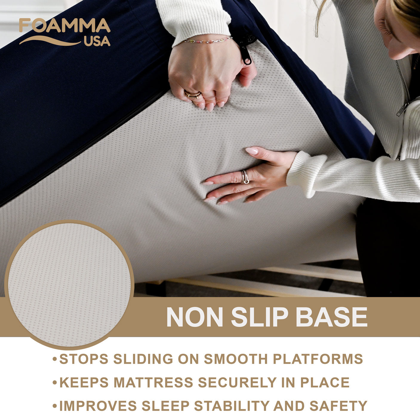 Our Core Custom Cut & Shape Navy Blue Mattress with Water Resistant Zipper Cover-Starting at $79.99