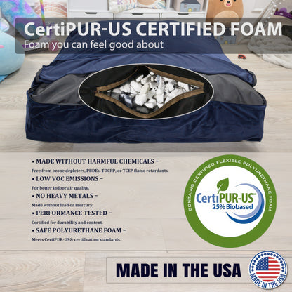 Sensory Crash Pad with Foam Blocks for Autistic Kids, Soft & Washable Cover – Ideal for Kids & Adults to Jump, Play, Relax