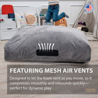 Sensory Crash Pad with Foam Blocks for Autistic Kids, Soft & Washable Cover – Ideal for Kids & Adults to Jump, Play, Relax