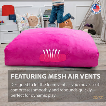 Sensory Crash Pad with Foam Blocks for Autistic Kids, Soft & Washable Cover – Ideal for Kids & Adults to Jump, Play, Relax