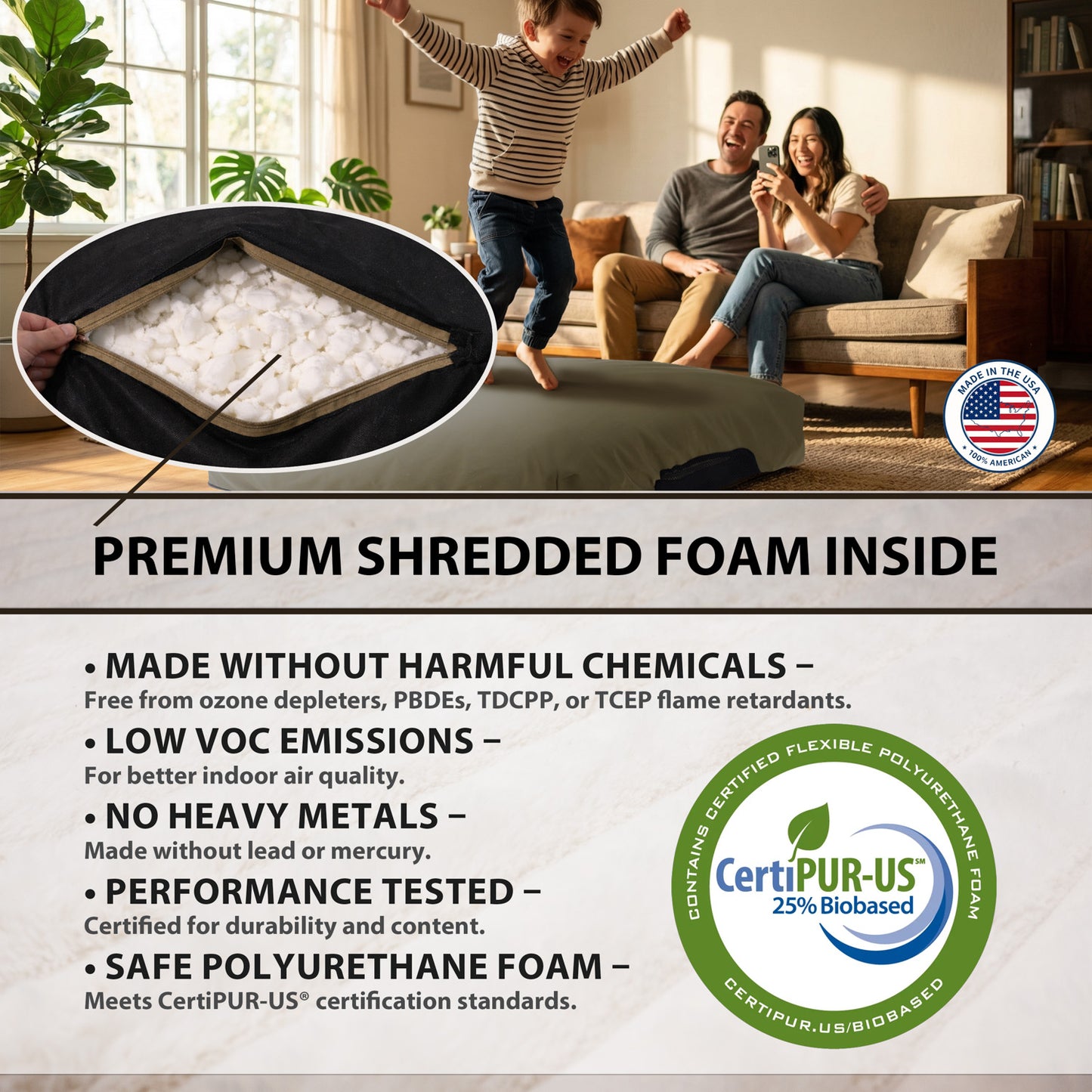 Waterproof Sensory Crash Pad  with Foam Blocks for Autistic Kids, Soft & Washable Cover – Ideal for Kids & Adults to Jump, Play, Relax