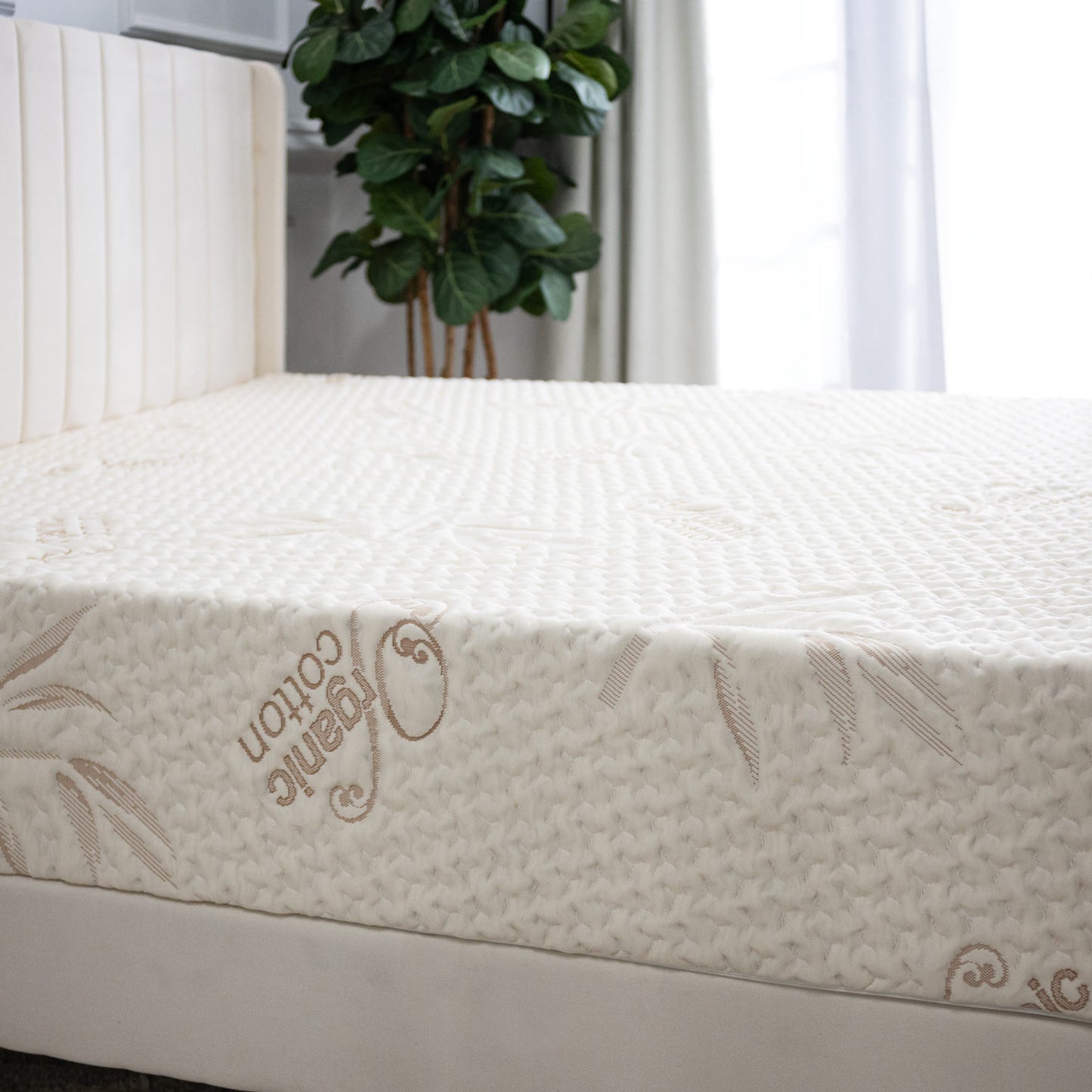 Custom Cut & Shape Quilted Mattress with Organic Blend Water Resistant Zipper Cover & Non Slip Bottom - Starting at $129.90