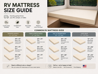 RV Precut Replacement Mattress Foam