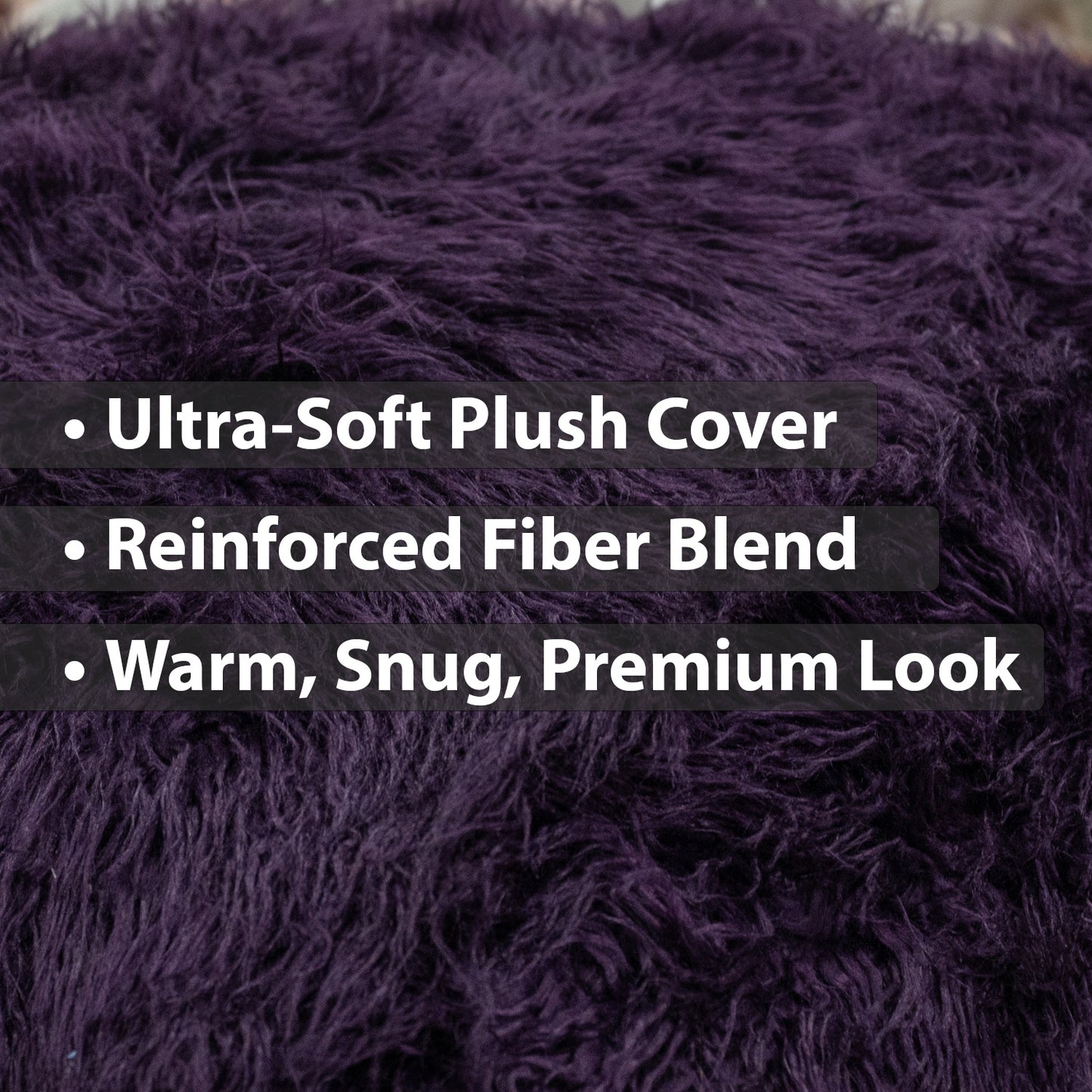 Sensory Crash Pad Long Pile Faux Fabric for Autistic Kids, Soft & Washable Cover – Ideal for Kids & Adults to Jump, Play, Relax