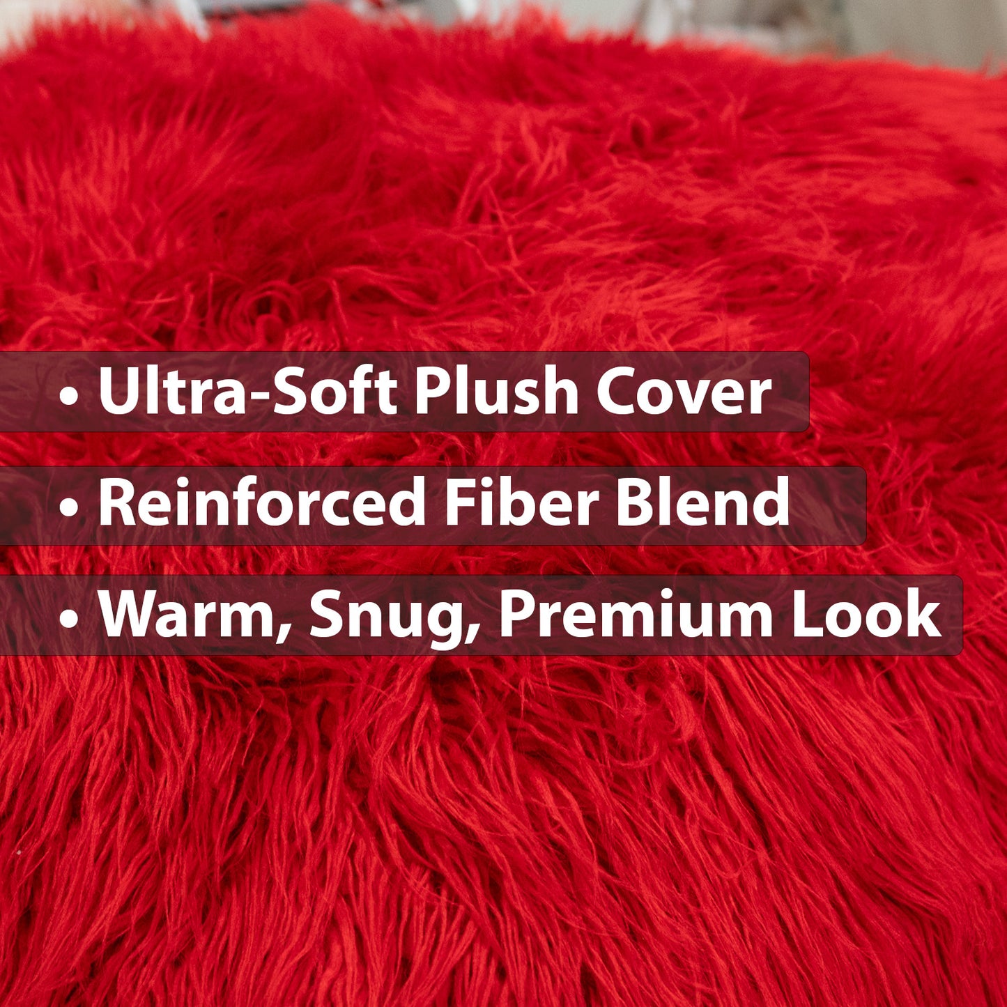 Sensory Crash Pad Long Pile Faux Fabric for Autistic Kids, Soft & Washable Cover – Ideal for Kids & Adults to Jump, Play, Relax