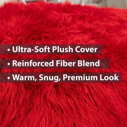 Sensory Crash Pad Long Pile Faux Fabric for Autistic Kids, Soft & Washable Cover – Ideal for Kids & Adults to Jump, Play, Relax