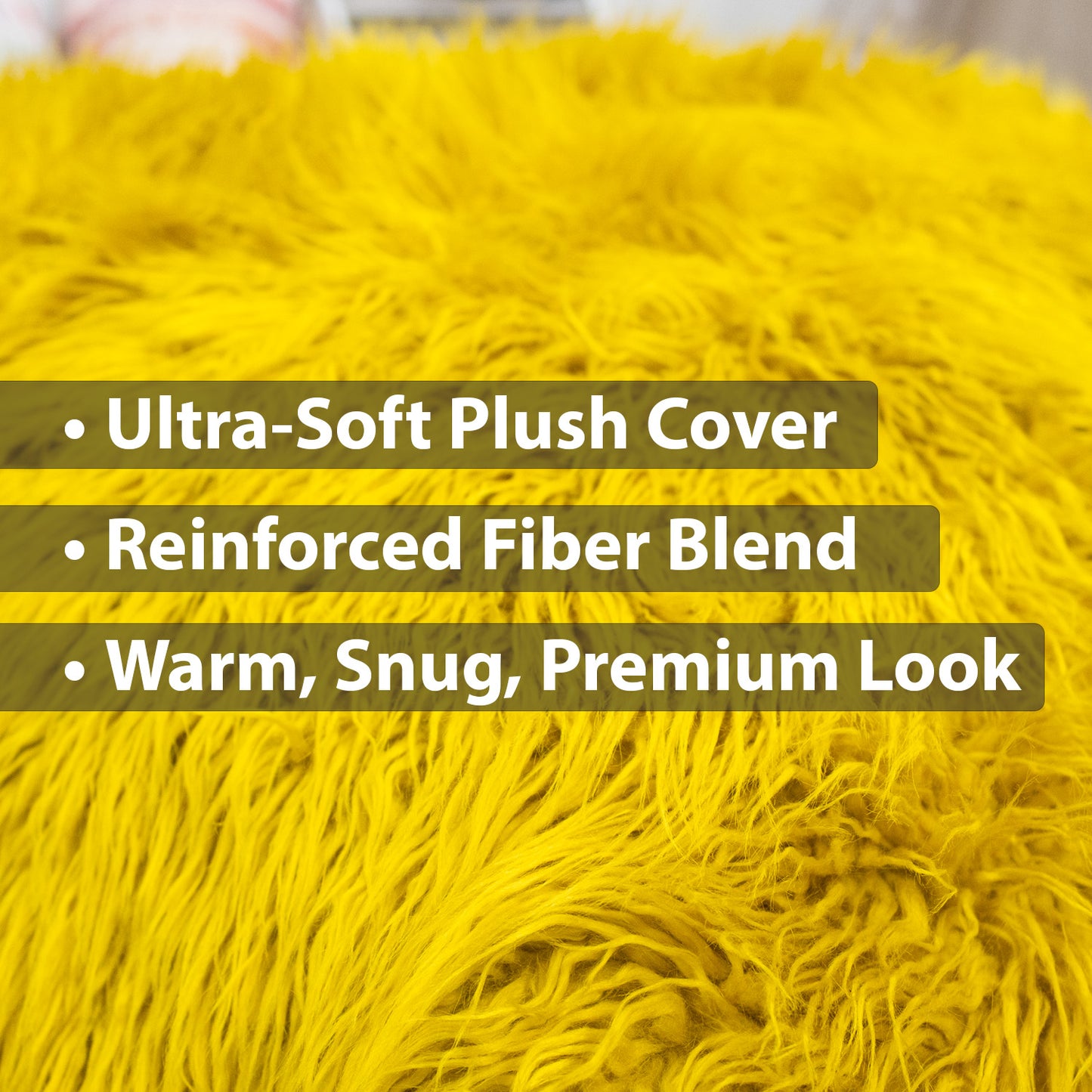 Sensory Crash Pad Long Pile Faux Fabric for Autistic Kids, Soft & Washable Cover – Ideal for Kids & Adults to Jump, Play, Relax