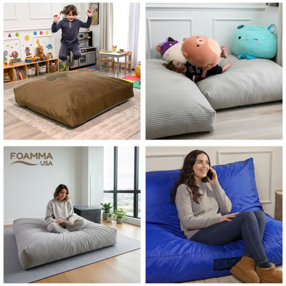 Sensory Crash Pad with Foam Blocks for Autistic Kids, Soft & Washable Cover – Ideal for Kids & Adults to Jump, Play, Relax