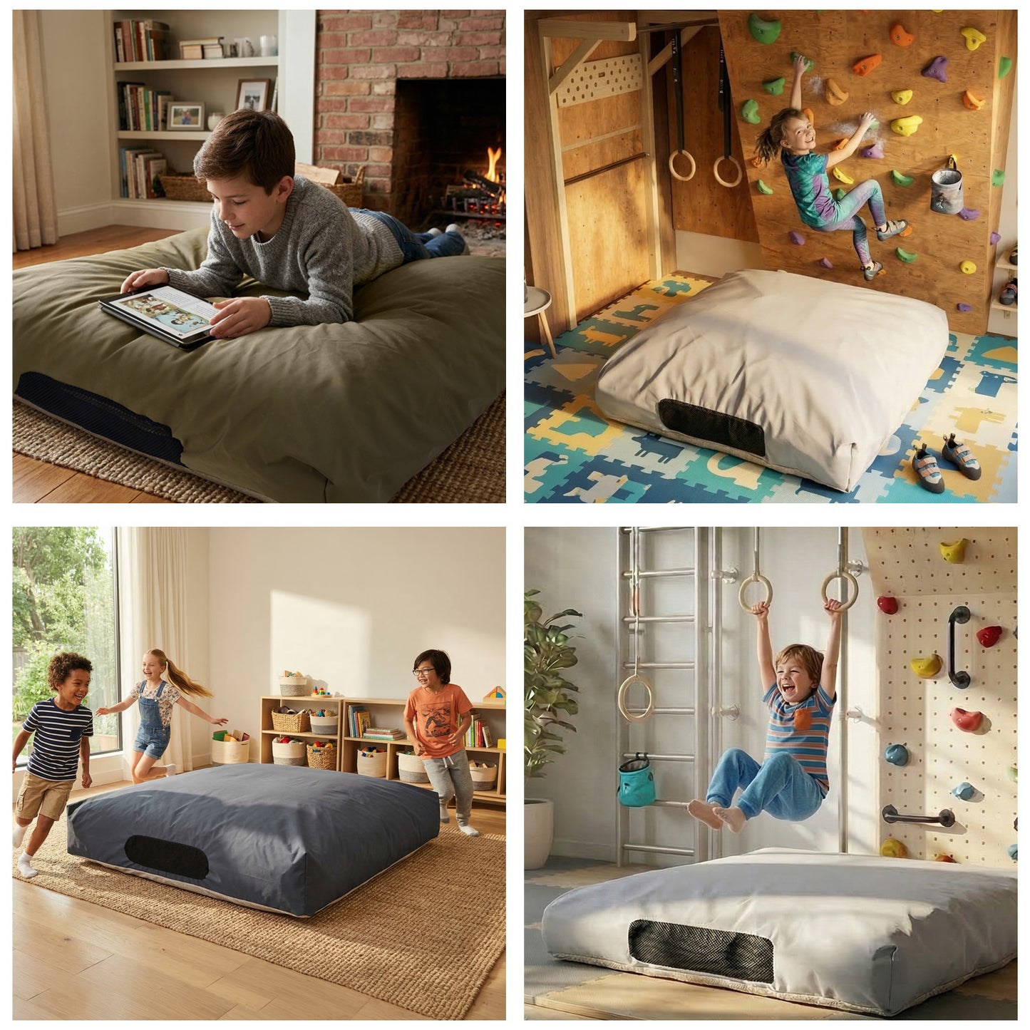 Waterproof Sensory Crash Pad  with Foam Blocks for Autistic Kids, Soft & Washable Cover – Ideal for Kids & Adults to Jump, Play, Relax