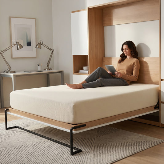 Our Deluxe Mattress with 100% Organic Zipper Cover: Custom Cut & Shape Organic Mattress with Easy-Care Zipper Cover & Non Slip Bottom - Starting at $209.90