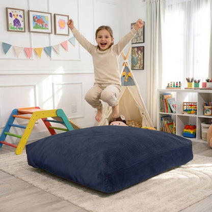 Sensory Crash Pad Light Grey with Foam Blocks for Autistic Kids, Soft & Washable Cover – Ideal for Kids & Adults to Jump, Play, Relax