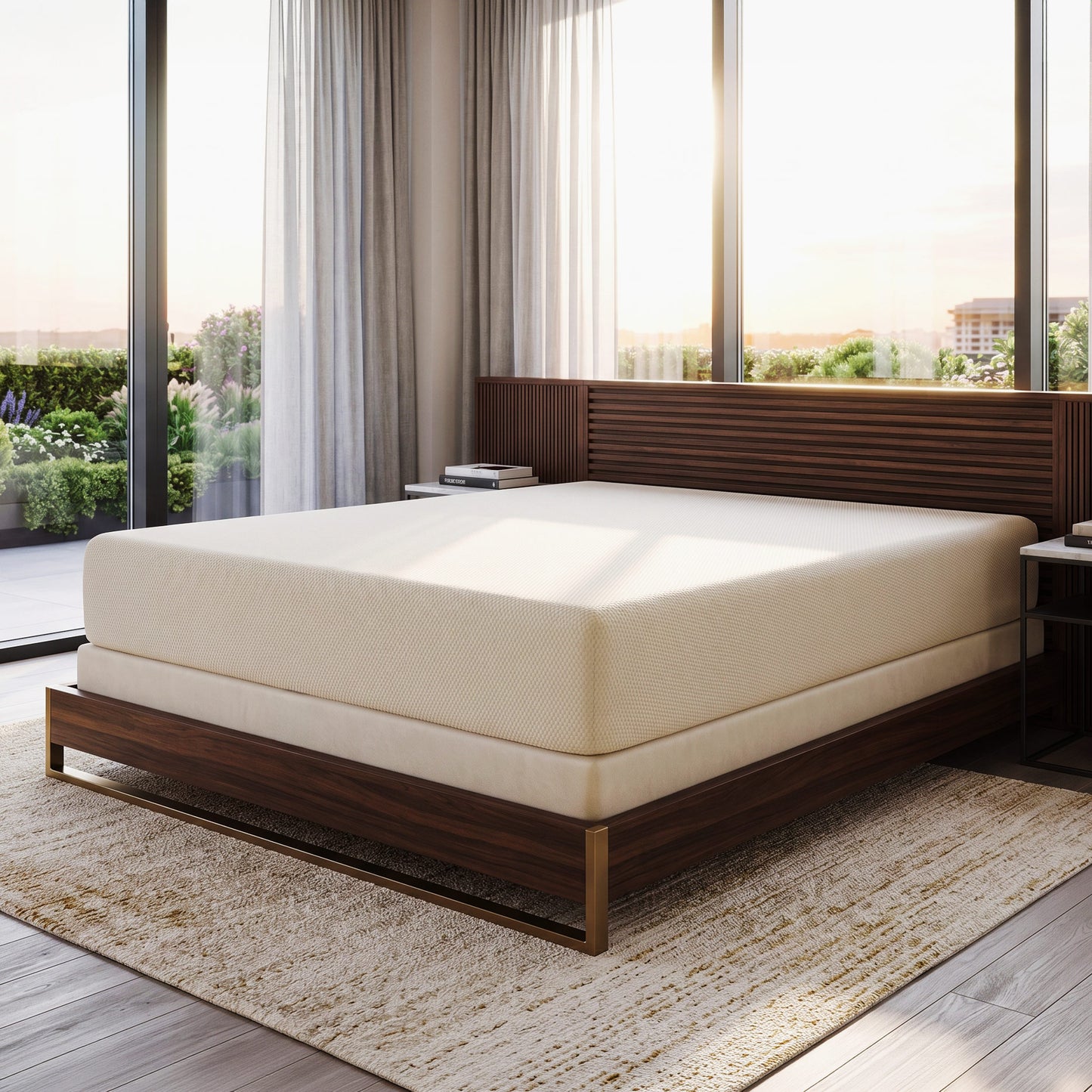 Our Deluxe Mattress with 100% Organic Zipper Cover: Custom Cut & Shape Organic Mattress with Easy-Care Zipper Cover & Non Slip Bottom - Starting at $229.90
