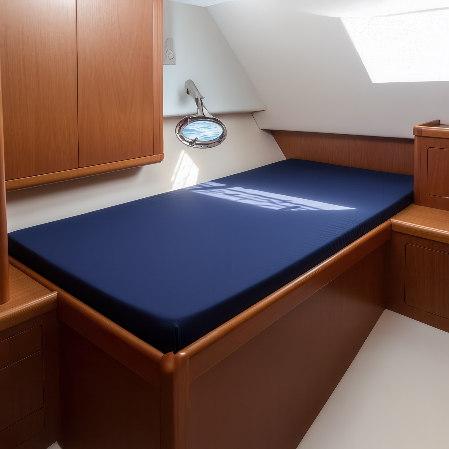 Our Core Custom Cut & Shape Navy Blue Mattress with Water Resistant Zipper Cover-Starting at $79.99