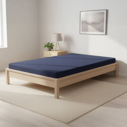 Our Core Custom Cut & Shape Navy Blue Mattress with Water Resistant Zipper Cover-Starting at $79.99
