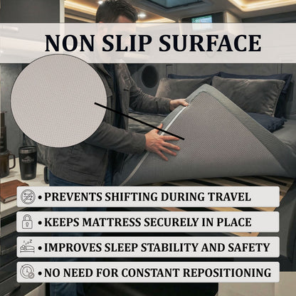 Easy Care Semi Truck Mattress with Washable Water-Resistant Protective Zipper Cover with Non Slip Bottom , CertiPUR-US Certified, Made in USA