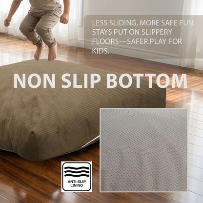Sensory Crash Pad Light Grey with Foam Blocks for Autistic Kids, Soft & Washable Cover – Ideal for Kids & Adults to Jump, Play, Relax