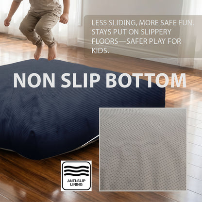 Sensory Crash Pad Light Grey with Foam Blocks for Autistic Kids, Soft & Washable Cover – Ideal for Kids & Adults to Jump, Play, Relax
