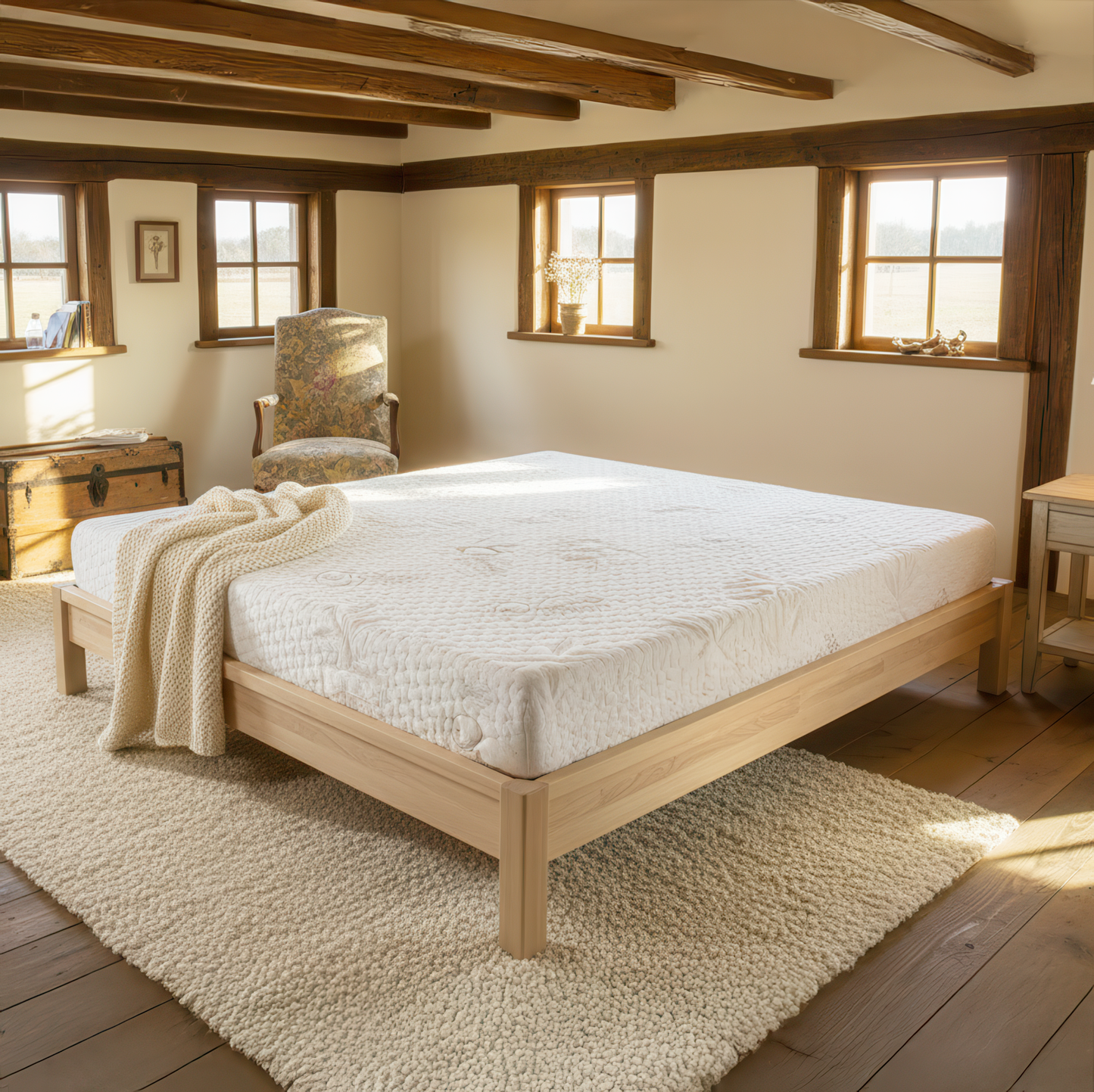 Our Signature Mattress: Custom Cut & Shape Quilted Mattress with Organic Blend Water Resistant Cover with Easy-Care Zipper Cover & Non Slip Bottom - Starting at $129.90