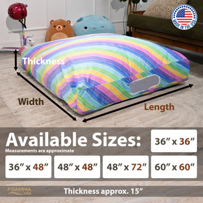 Sensory Crash Pad with Foam Blocks for Autistic Kids, Soft & Washable Cover – Ideal for Kids & Adults to Jump, Play, Relax