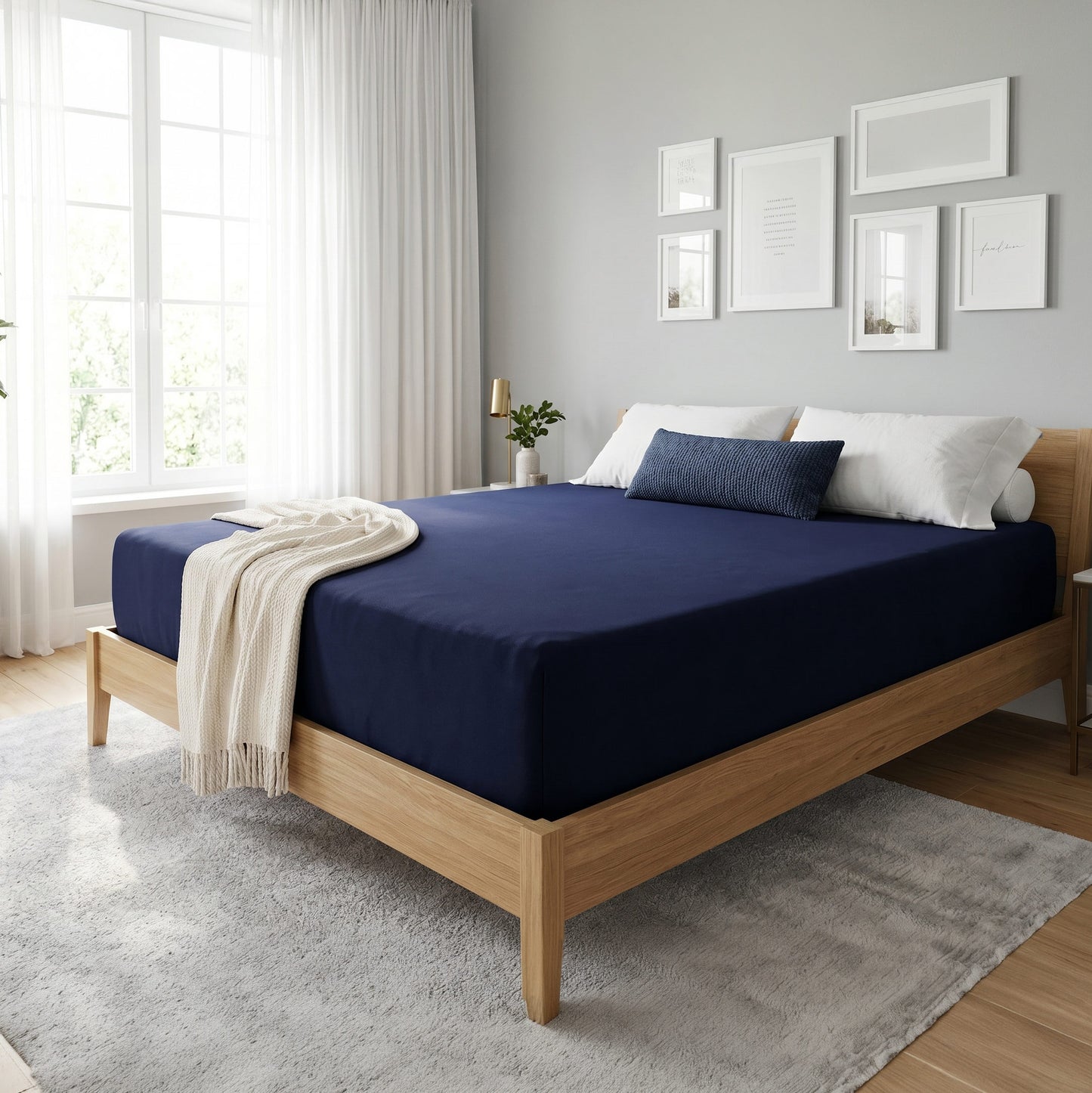 Our Core Custom Cut & Shape Navy Blue Mattress with Water Resistant Zipper Cover-Starting at $79.99